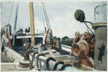  Hopper Pintura al %C3%B3leo - Cubierta de un arrastrero de vara gloucester Edward Hopper